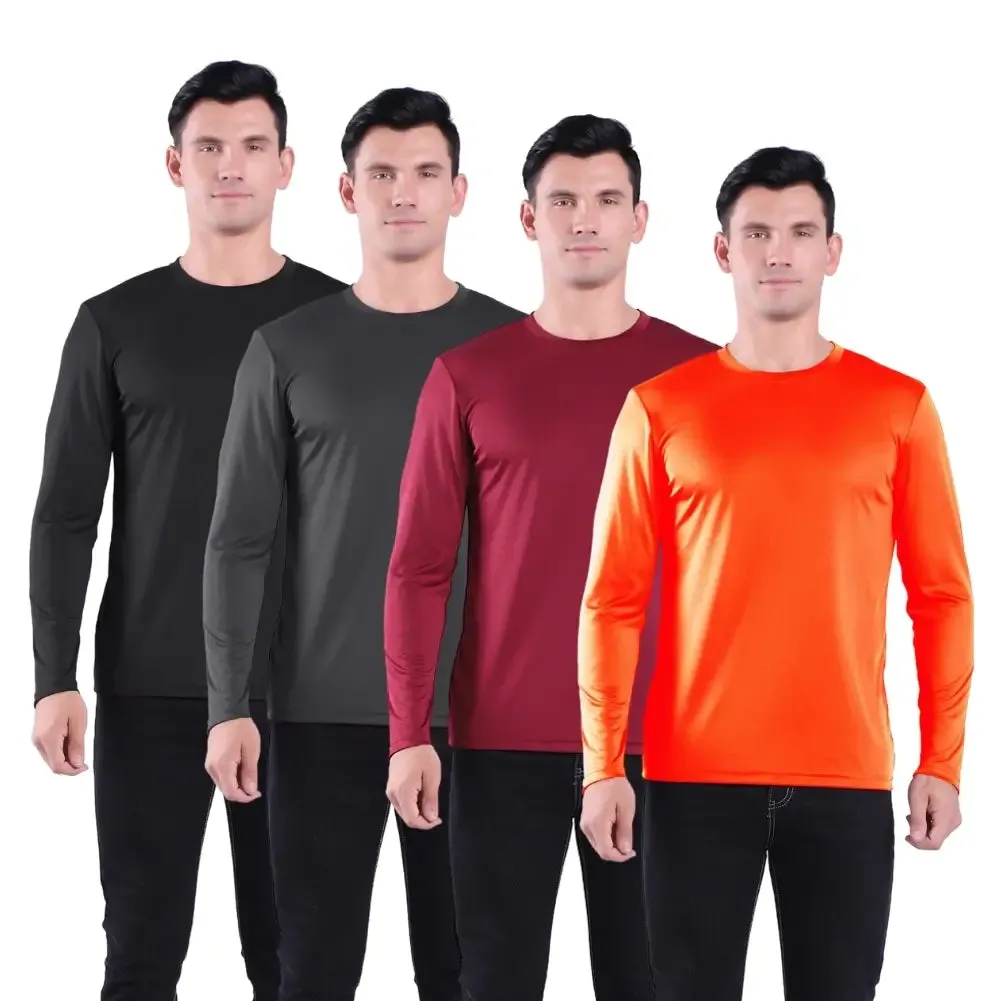 4 Pack Men’s Performance Long Sleeve T-Shirt