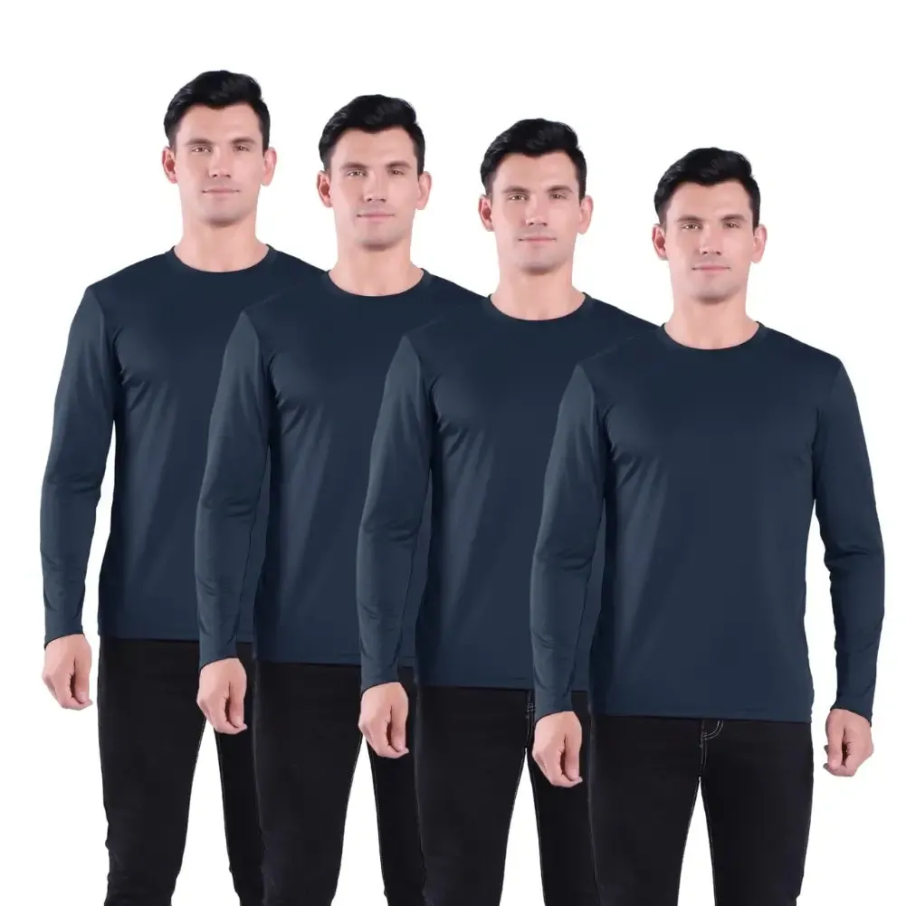 4 Pack Men’s Performance Long Sleeve T-Shirt