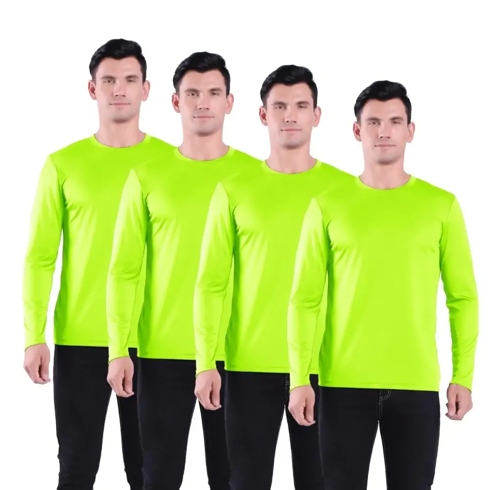 4 Pack Men’s Performance Long Sleeve T-Shirt