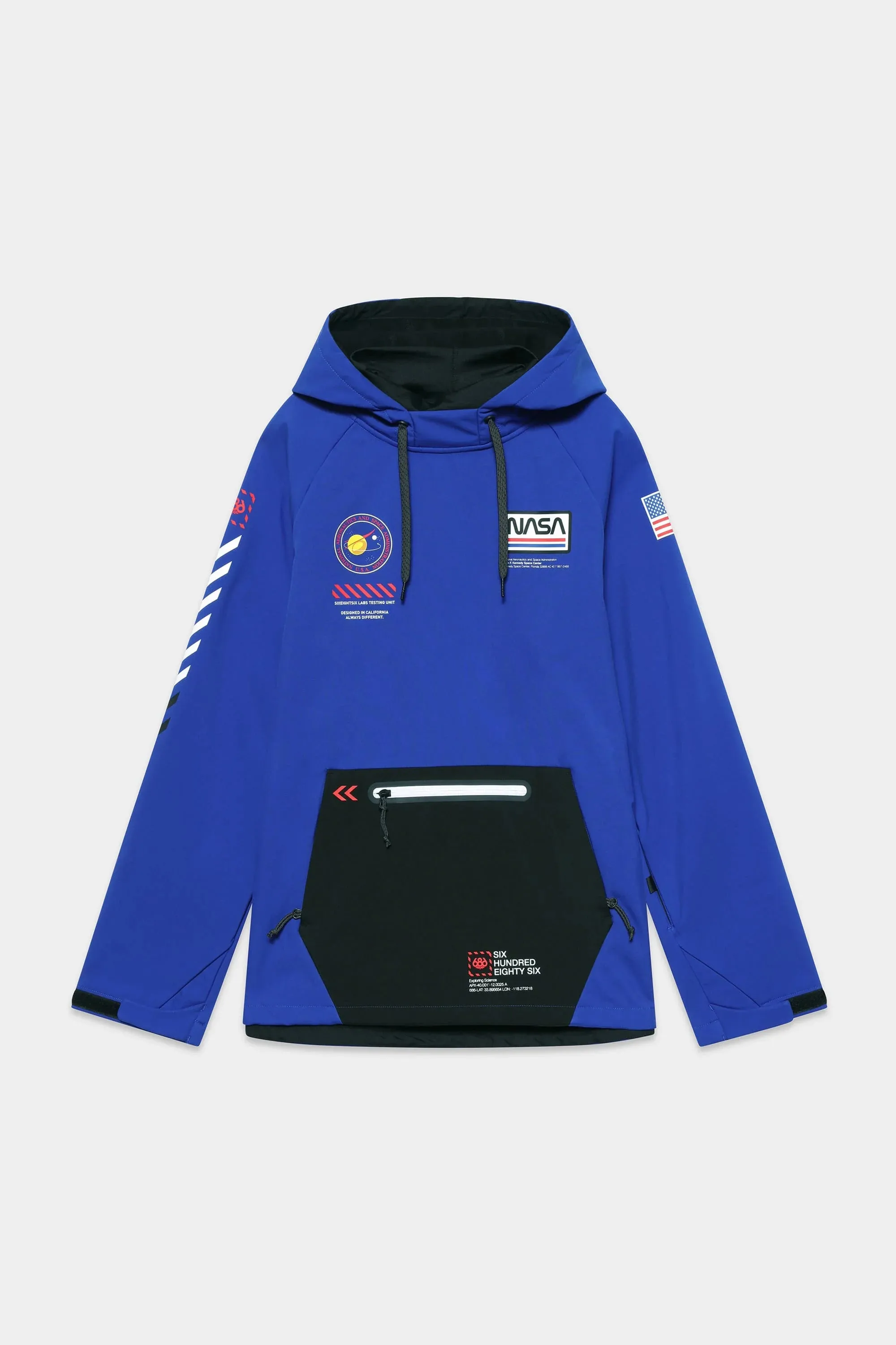 686 Waterproof Hoodie Mens 2023 Nasa Blue