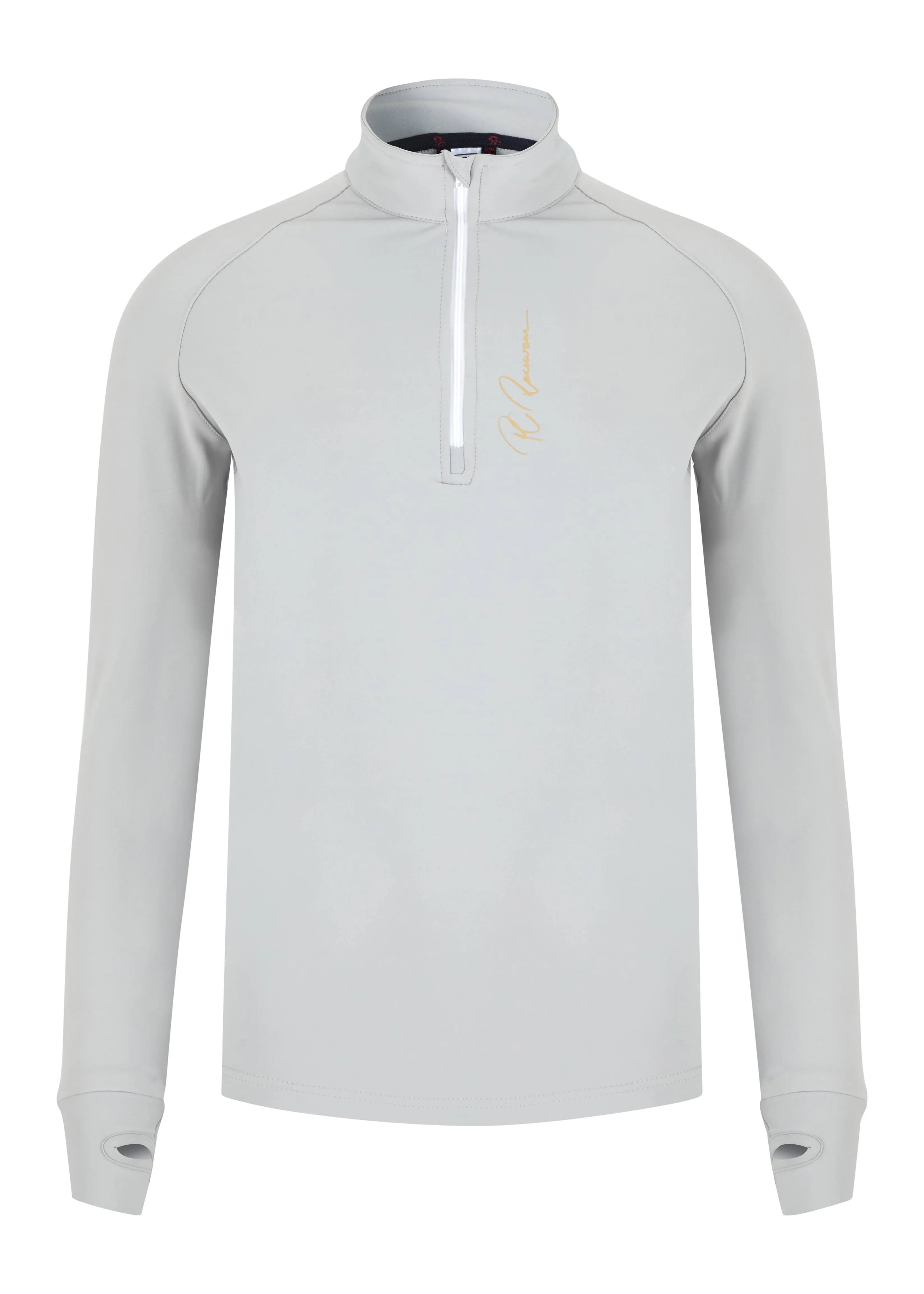 Adults Half Zip Baselayer - Long Sleeve - Signature Grey