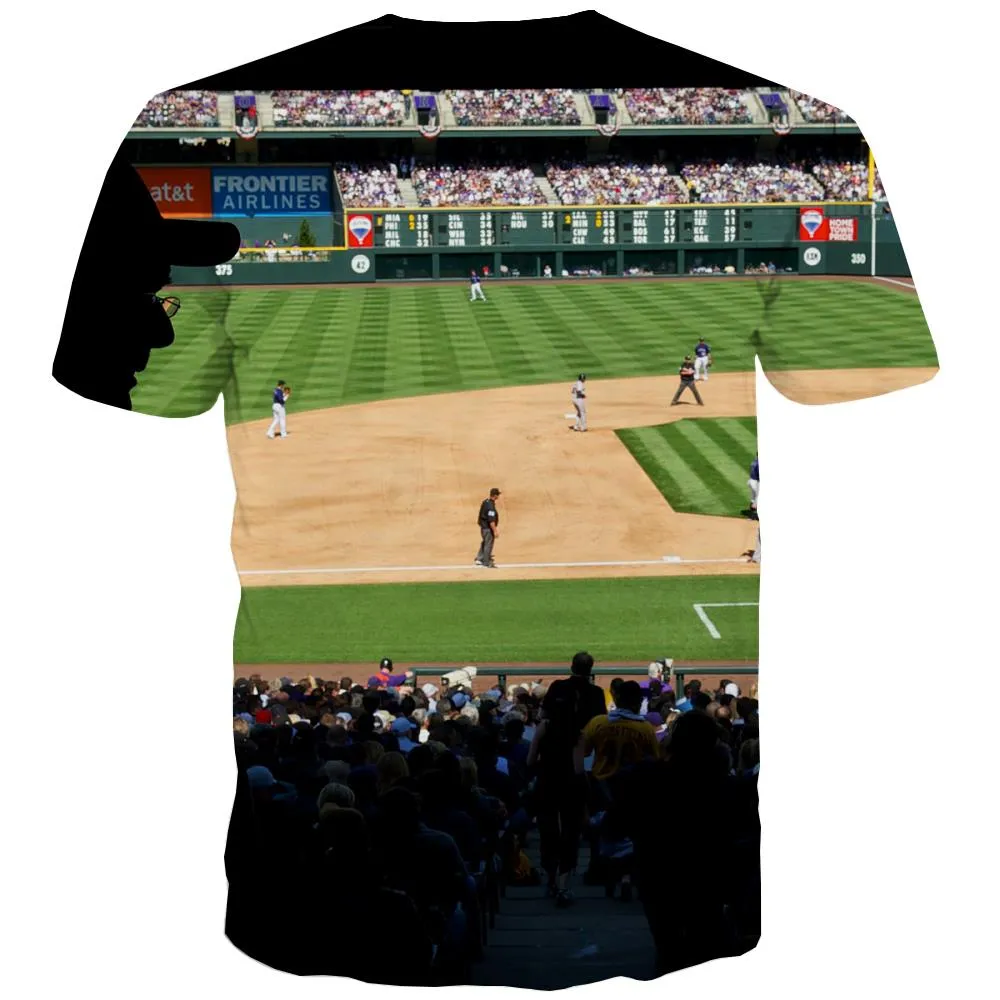 Baseball T shirts Men Stadium Tshirt Anime Game T-shirts 3d White Tshirts Novelty