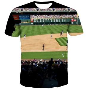 Baseball T shirts Men Stadium Tshirt Anime Game T-shirts 3d White Tshirts Novelty