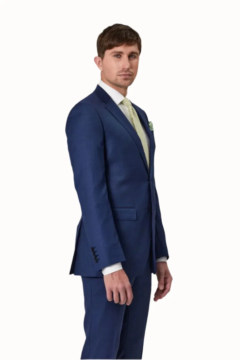 Big Mens Savile Row Adram Blue Suit Set