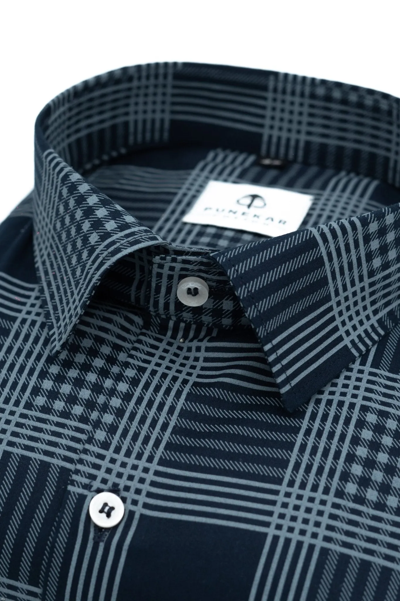 Black Color Check Lexus Printed Shirts For Men's