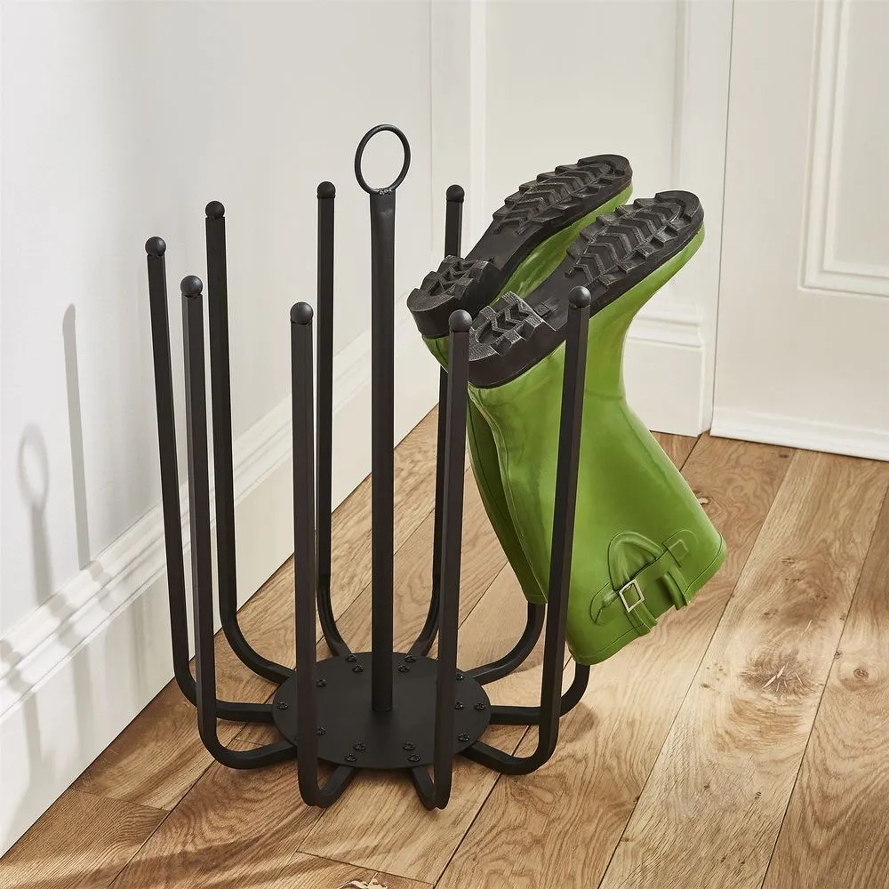 Boot Rack - Stylish Black 5-Pair Storage Solution