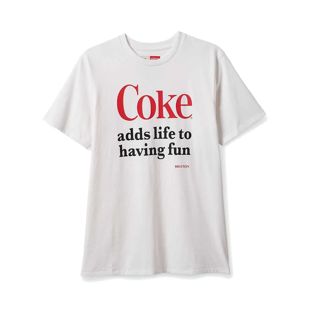 Brixton x Coca-Cola Having Fun S/S Tailored Tee - White