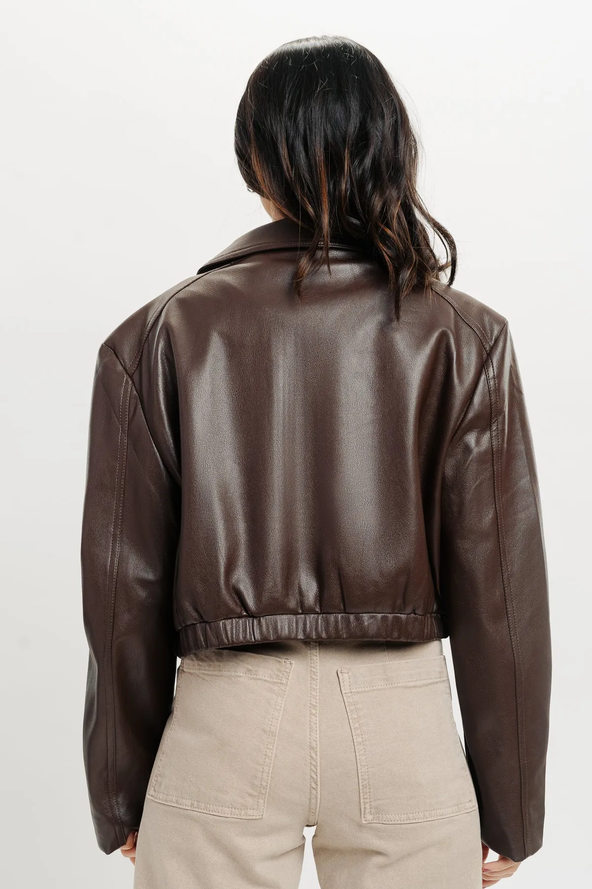 Brown Biker Leather Jacket