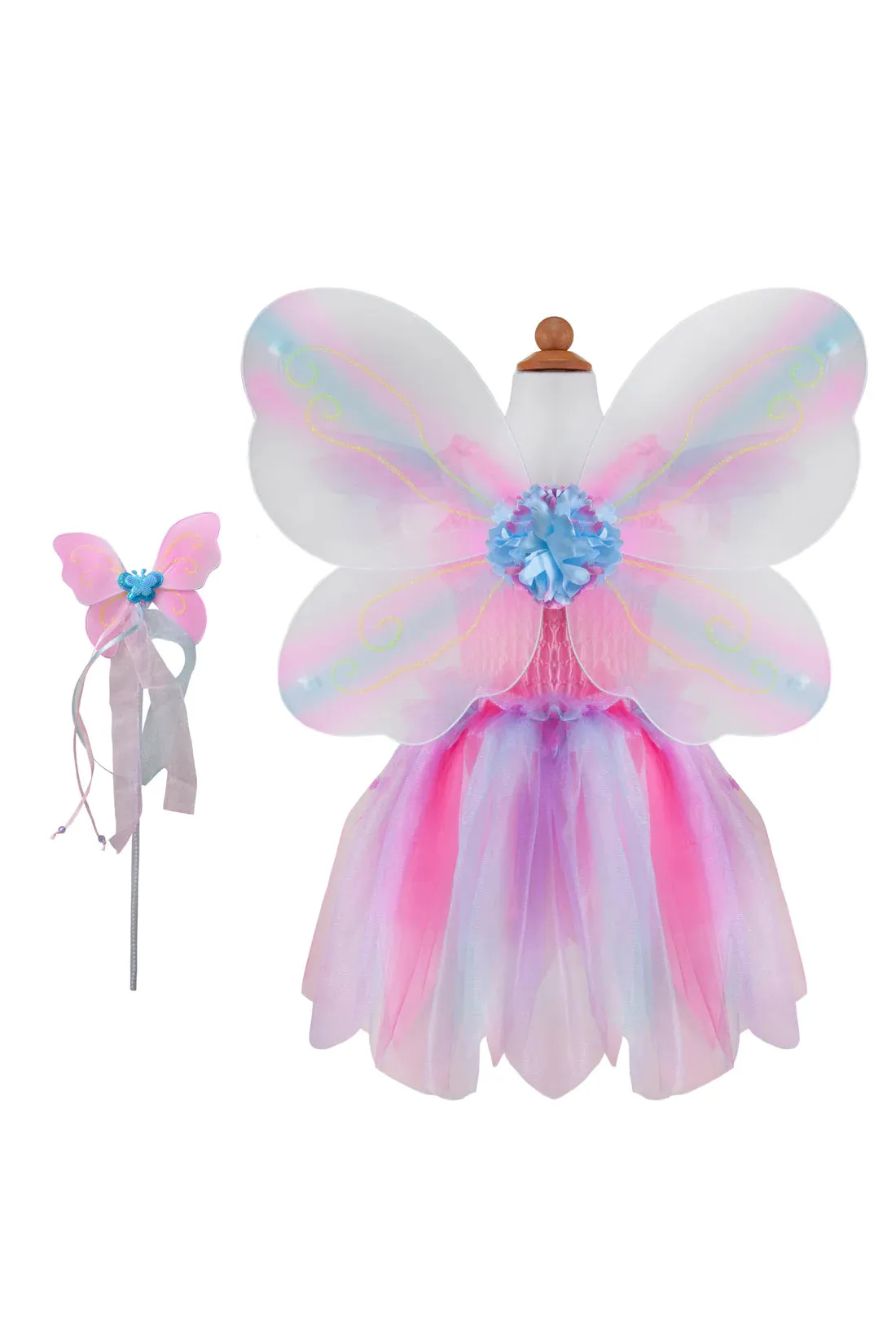 butterfly dress with wings and wand