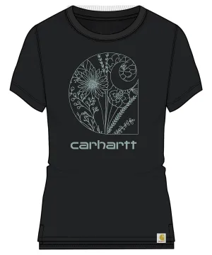 Carhartt Women's Relaxed Fit Floral Print T-shirt - Black