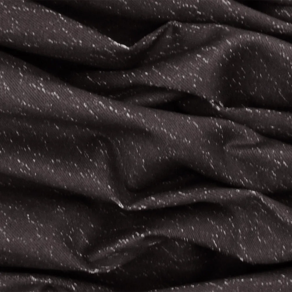 Chalkboard Black Crackle Printed Stretch Denim Fabric