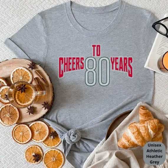 Cheers to 80 Years! Celebrate a Lifetime of Memories with Our Customizable 80th Birthday Shirt