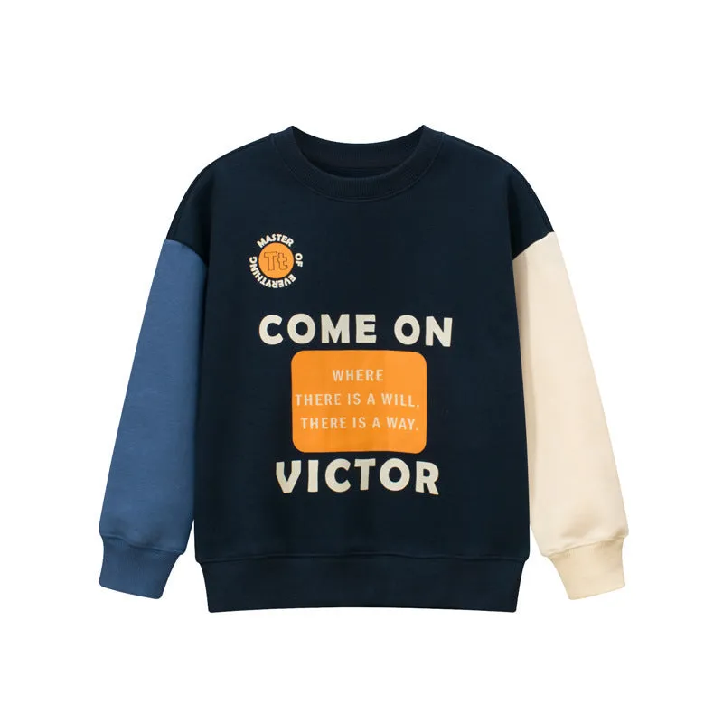 Children Letter Print Pattern Pullover Quality Hoodies by MyKids-USA™