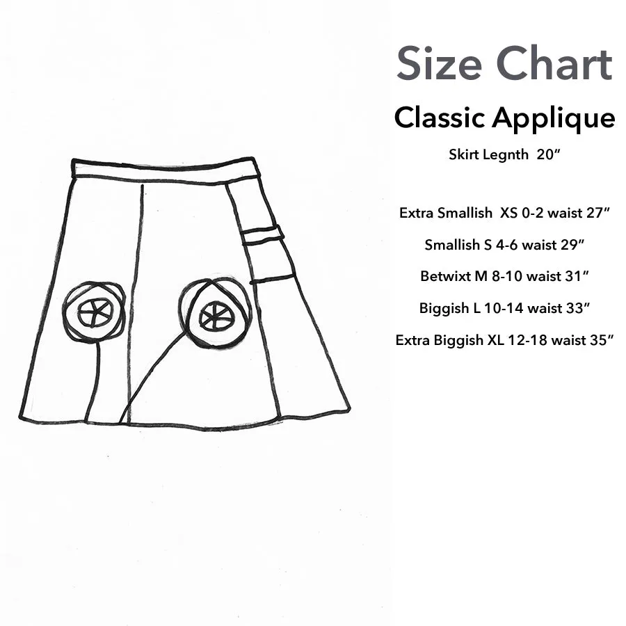 Classic Appliqué Skirt-Narwhal