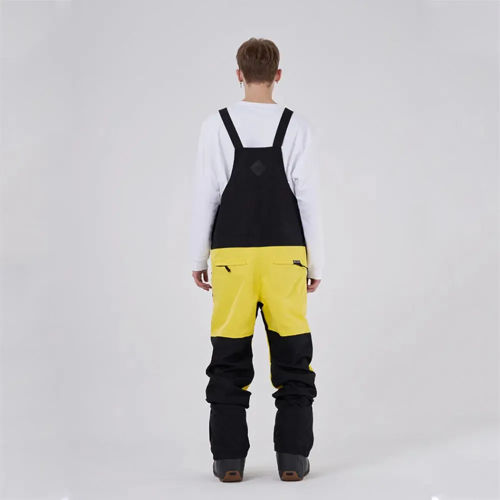 Classical Colorblock Men Insulated Snow Snowboard Bibs