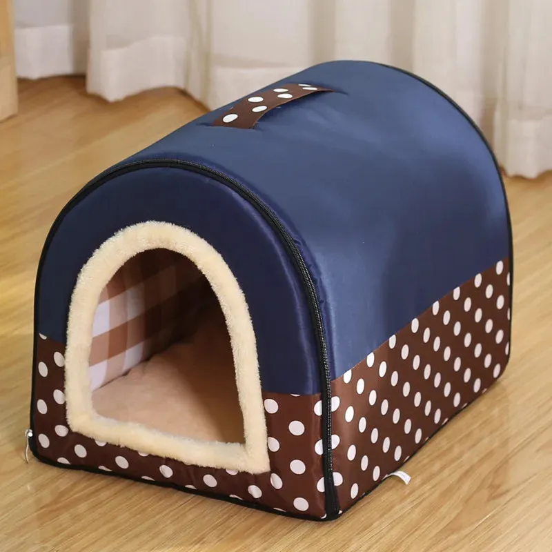 Comfortable Indoor Dog and Cat Bed with Removable Cushion and Non-Slip Base