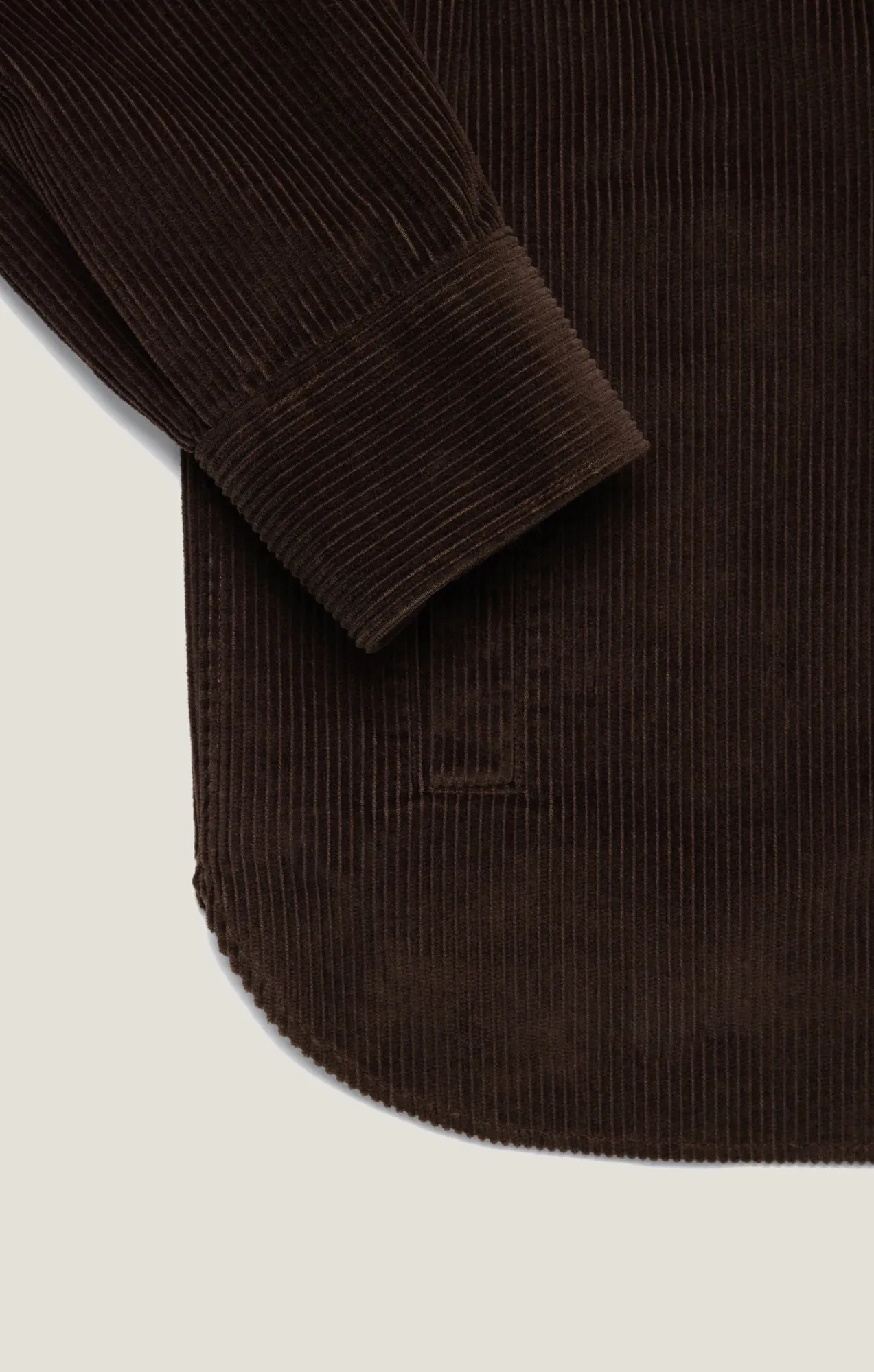 Corduroy Overshirt in Chocolate Brown