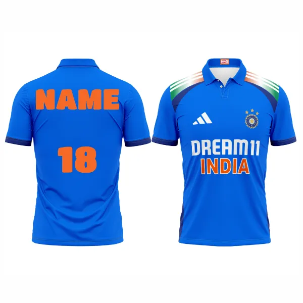 Customised India One Day International (ODI) Cricket Jersey