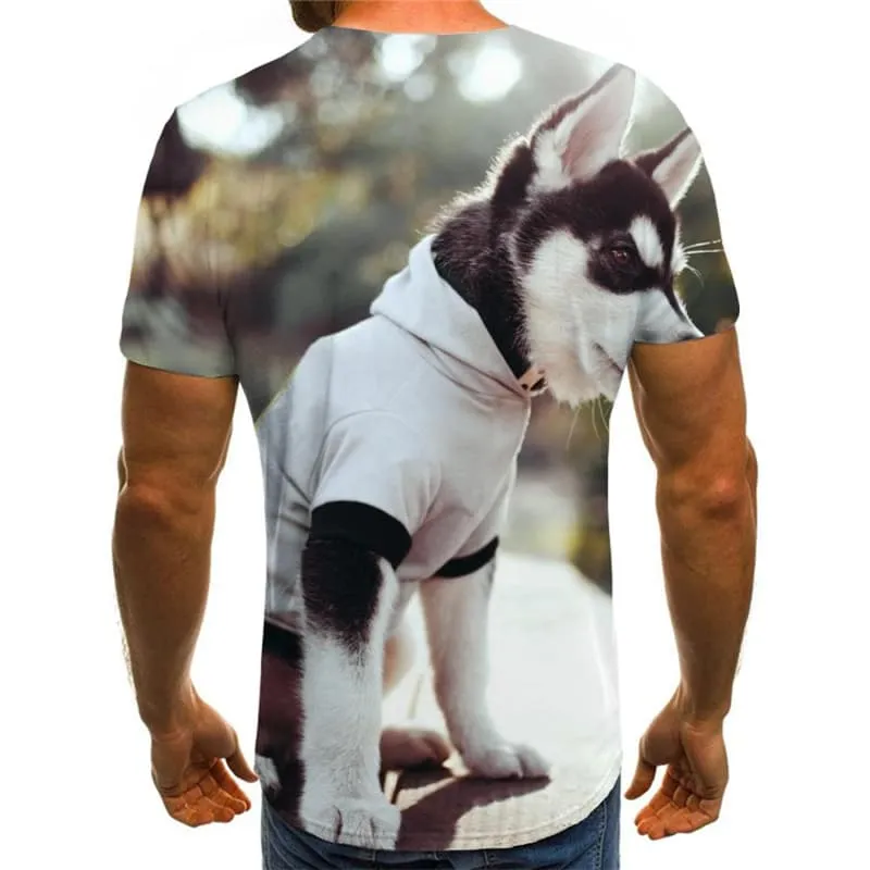 Dog T shirts Men Animal Tshirt Printed Harajuku T-shirts 3d Short Sleeve