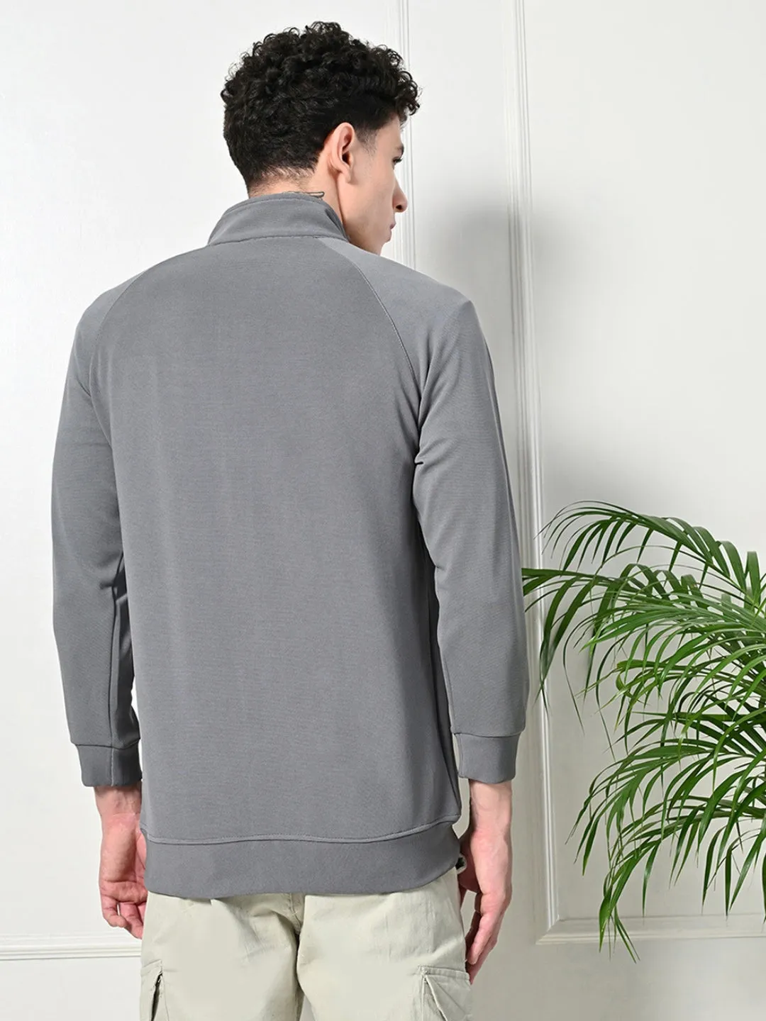 FITINC Stretchable Grey Jacket for Men - Gym, Workout, Jogging, Yoga and Sports