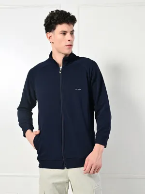 FITINC Stretchable Navy Blue Jacket for Men - Gym, Workout, Jogging, Yoga and Sports