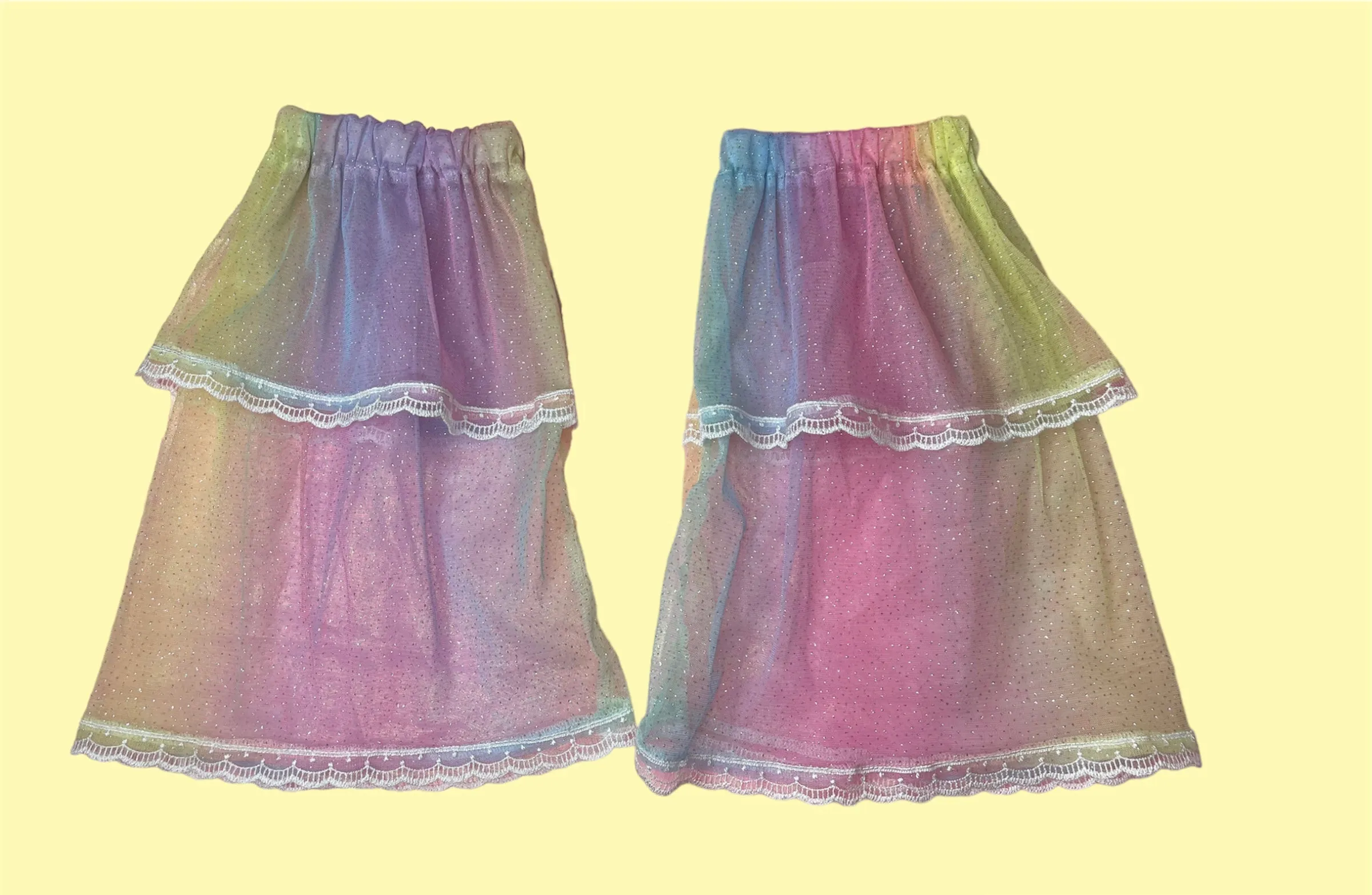 Glitter Rainbow Tulle Leg Warmers