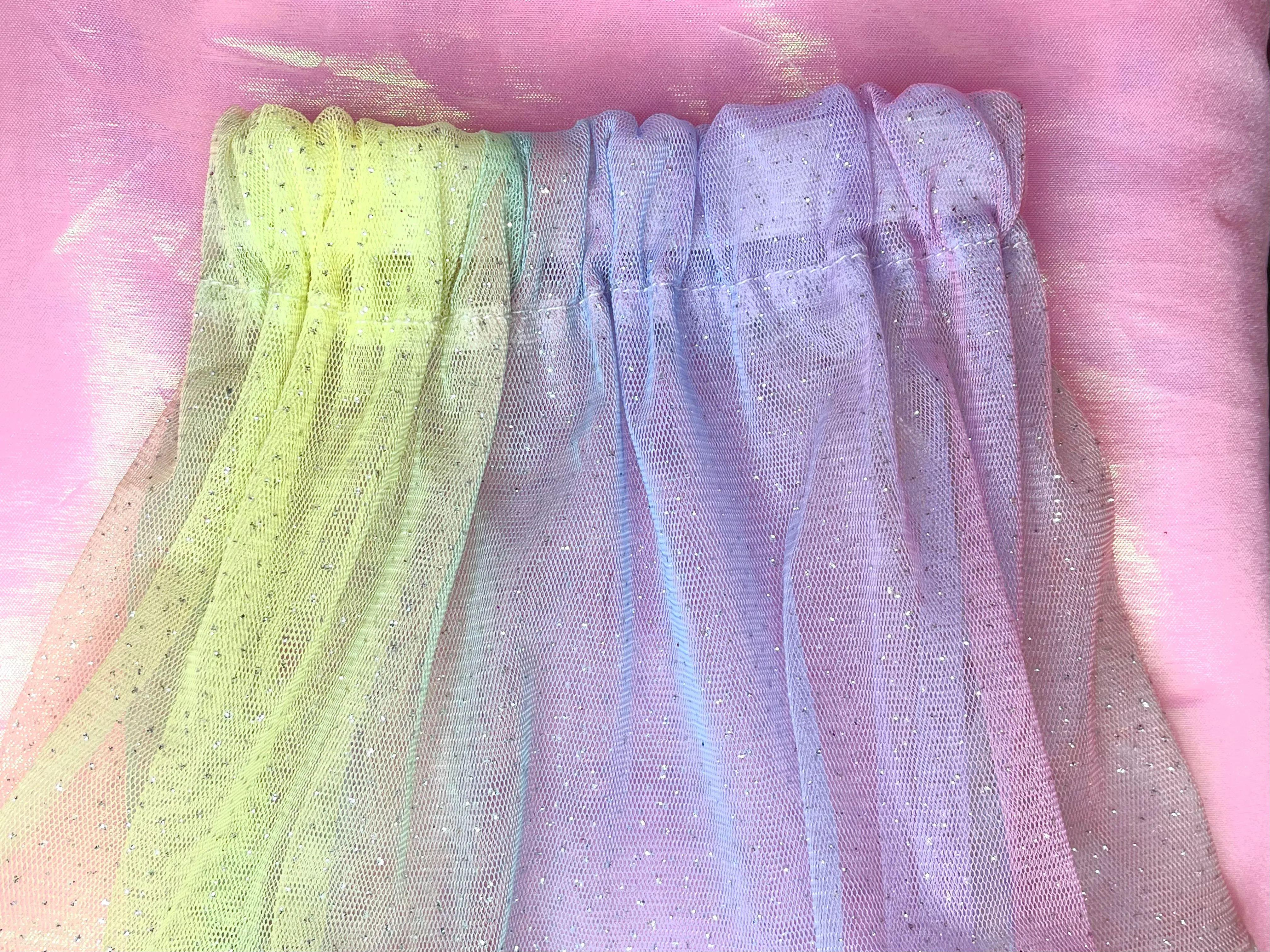 Glitter Rainbow Tulle Leg Warmers