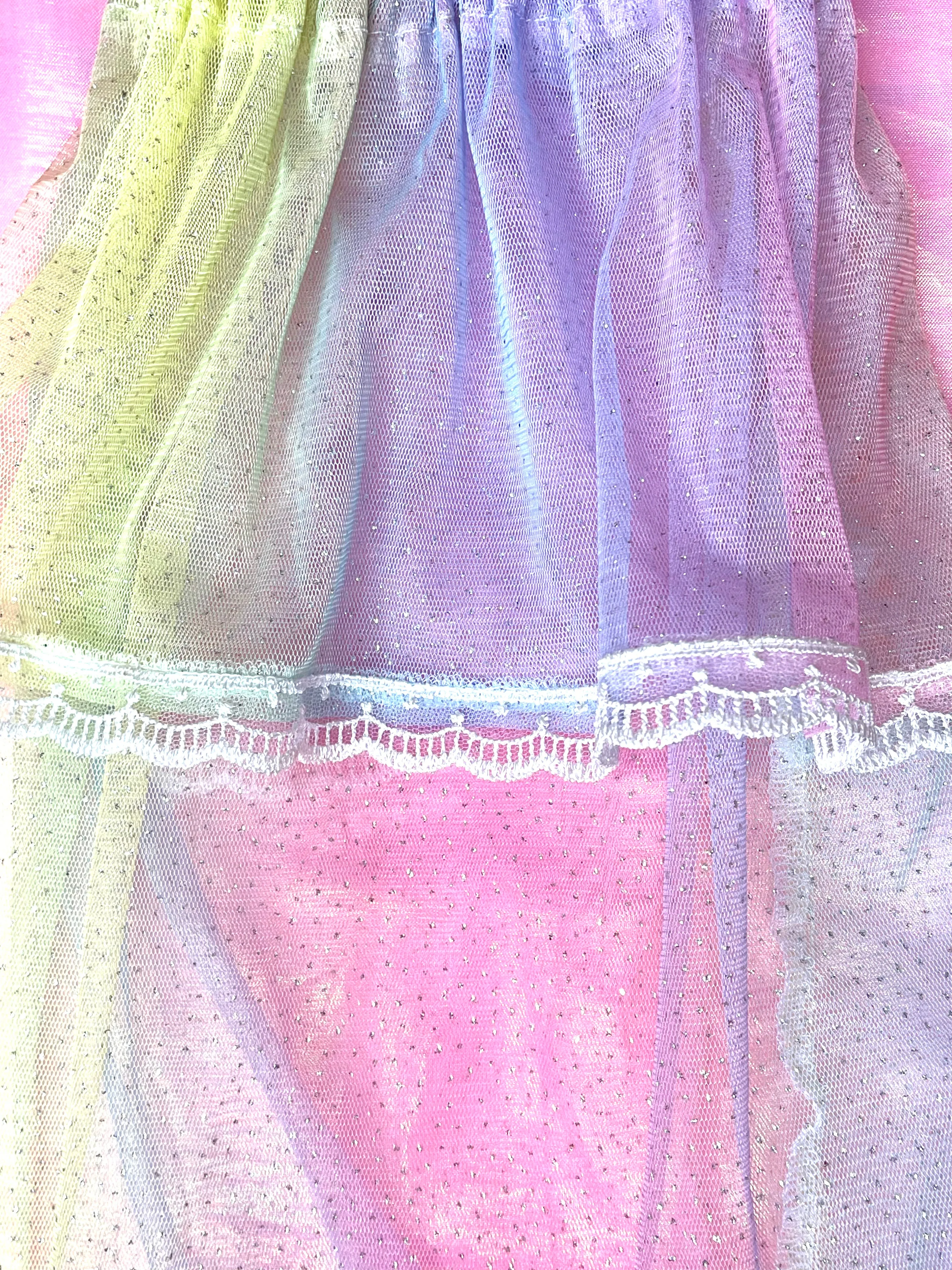 Glitter Rainbow Tulle Leg Warmers