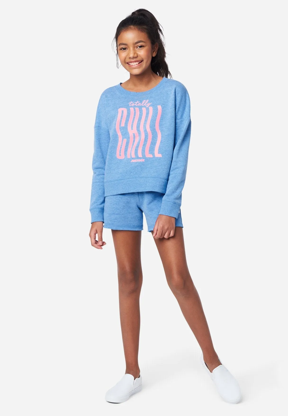 Graphic Scoop-Neck Sweatshirt