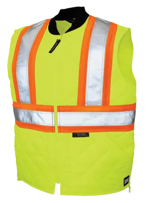 Hi-Vis Quilted Safety Freezer Vest by Tough Duck - Style SV05