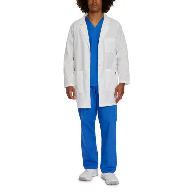 Landau Scrub Zone Unisex 3-Pocket Mid-Length White Coat 86002