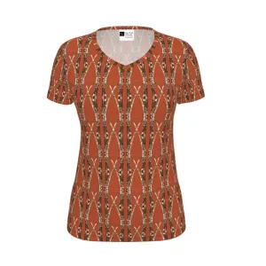 Lichen Log Red X Womens T-shirt Short Sleeves