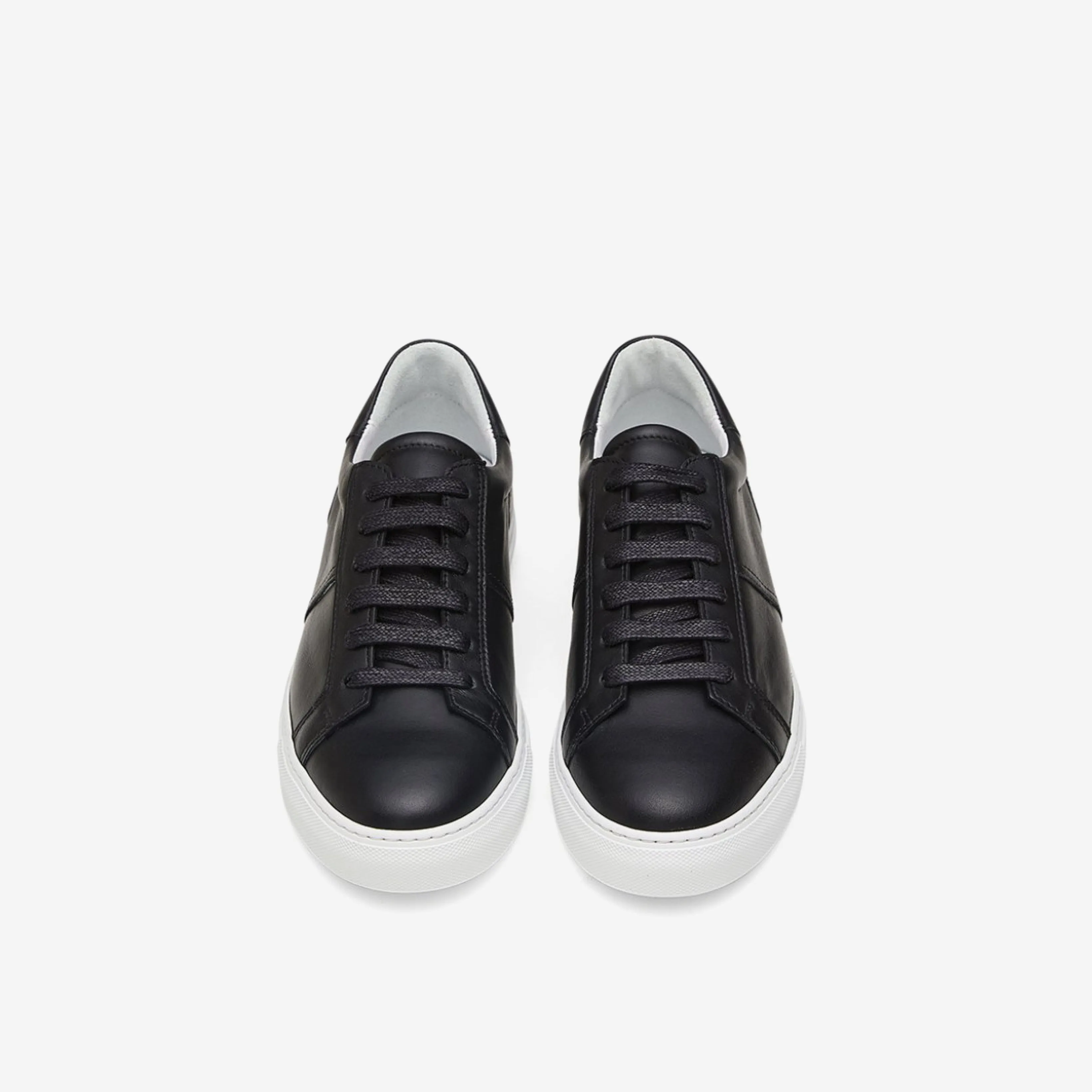 Low-Top Leather Sneaker Black