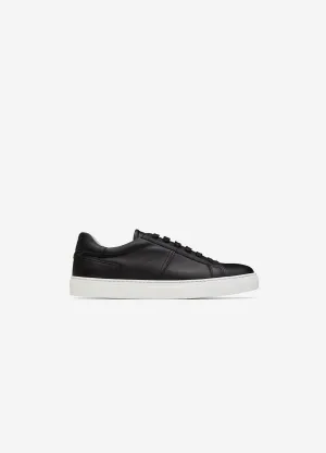 Low-Top Leather Sneaker Black