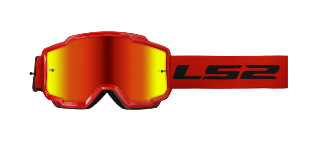 Ls2 Charger Goggle Red With Iridium Visor