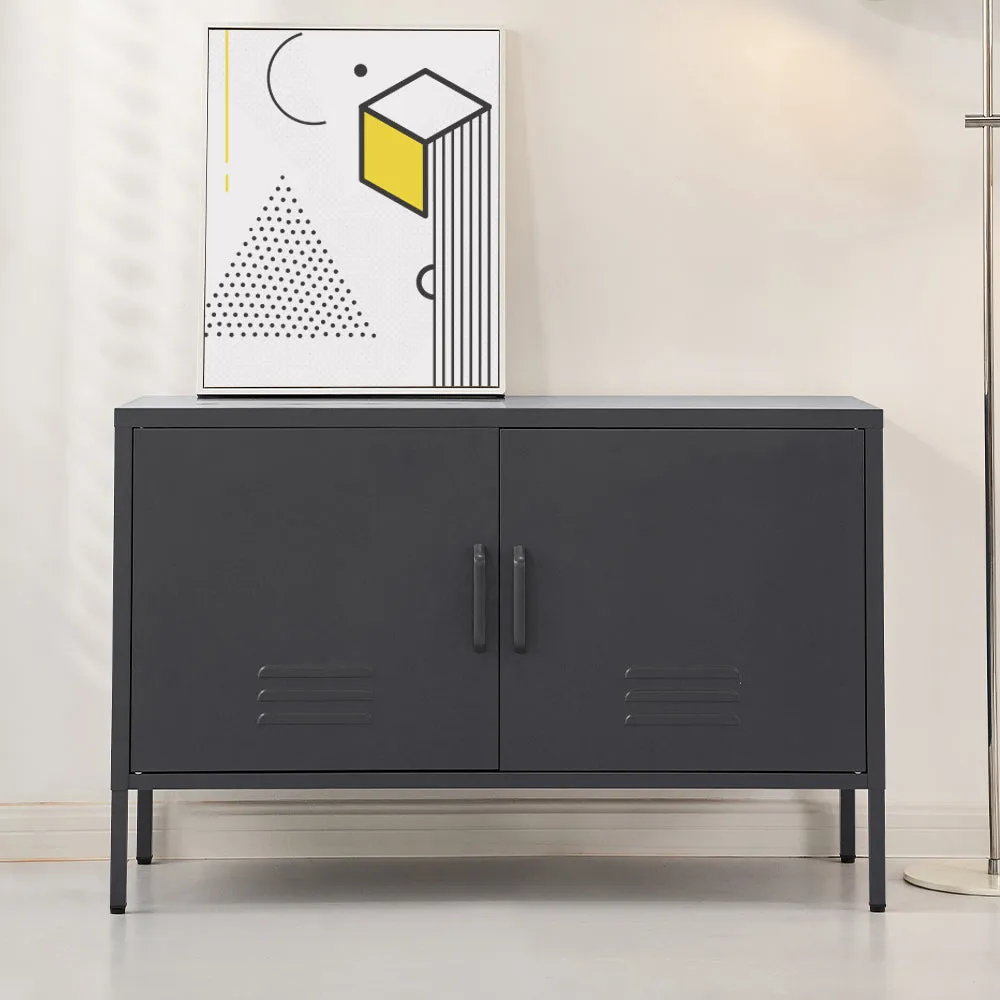 Magnus Buffet Sideboard Metal Cabinet - Charcoal