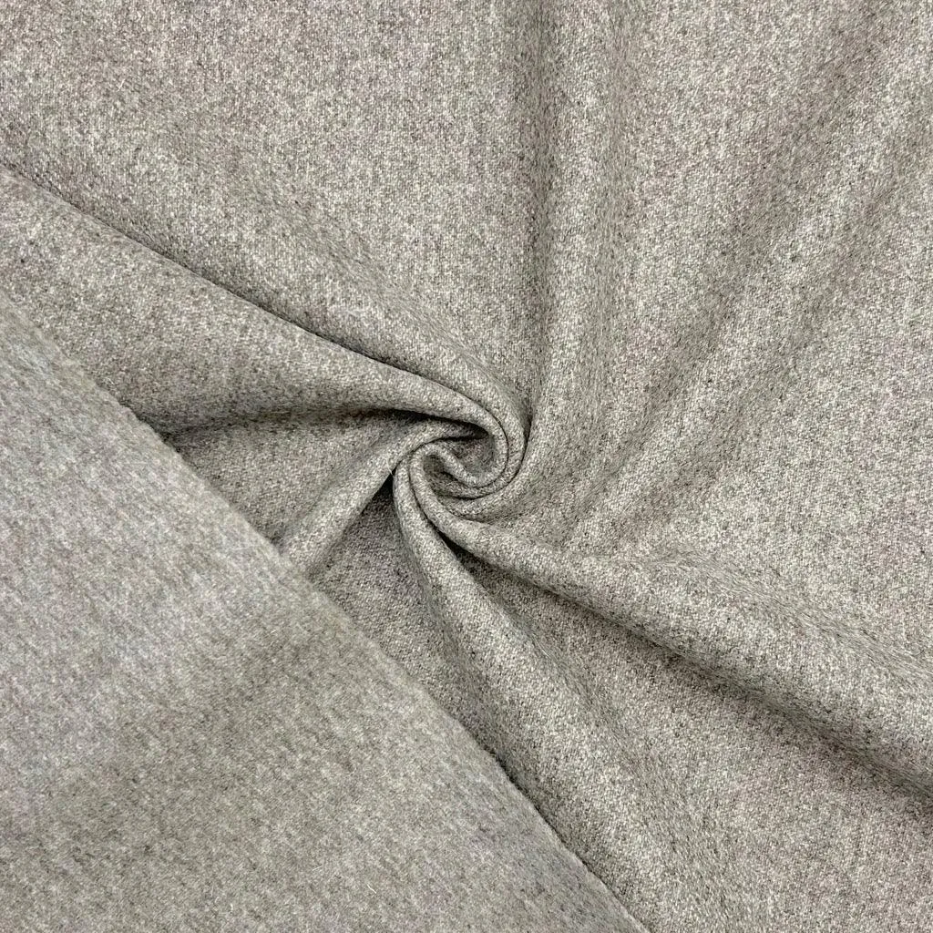 Melange Beige Wool Blend Fabric