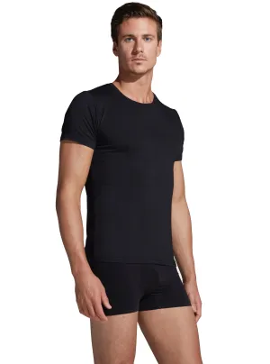 Men's Bamboo Crew Neck Shirt in Black