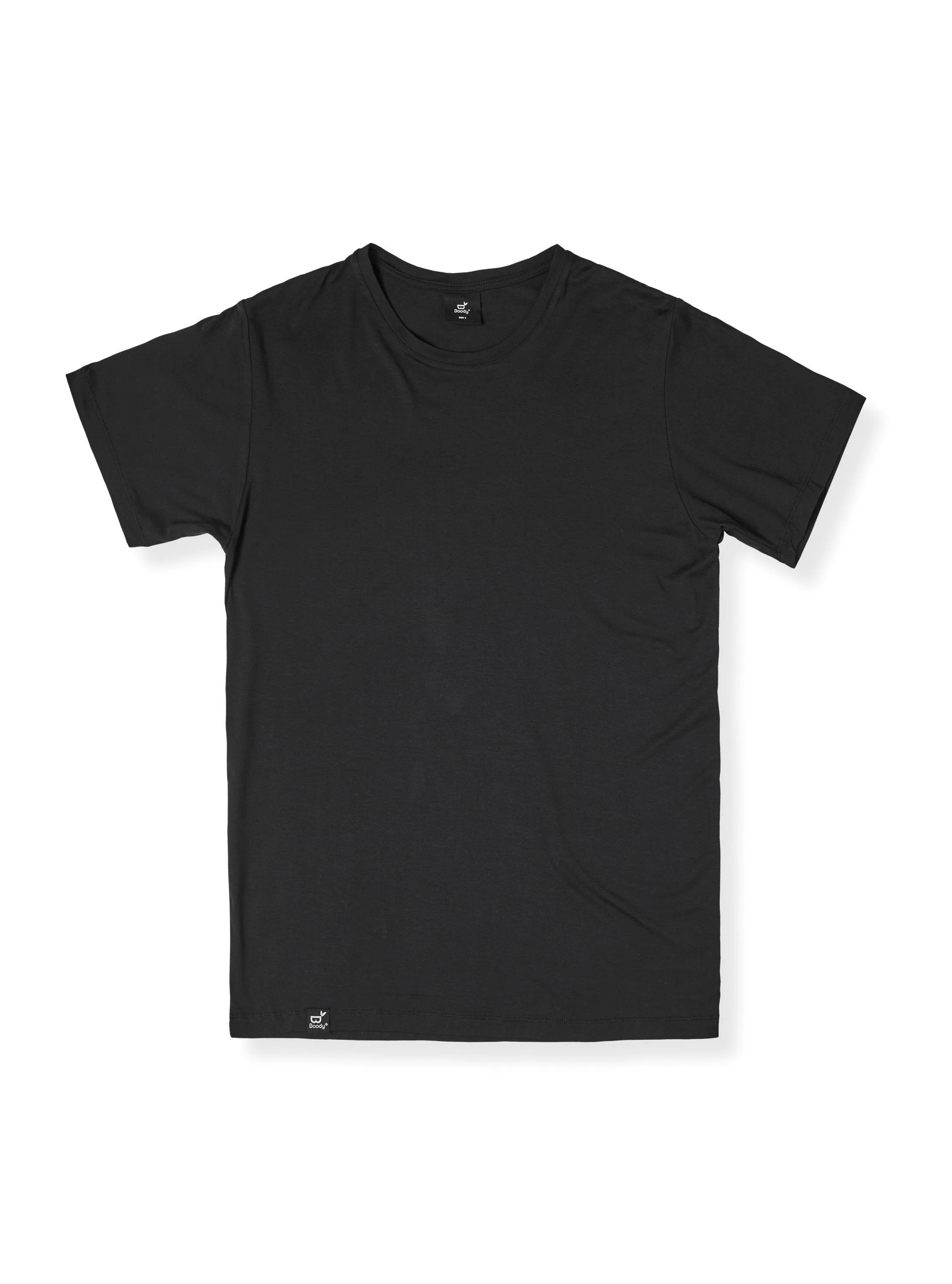 Men's Bamboo Crew Neck Shirt in Black