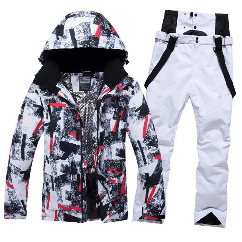 Men's Ski Suits Waterproof Winter Snowsuit