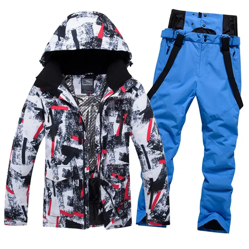 Men's Ski Suits Waterproof Winter Snowsuit