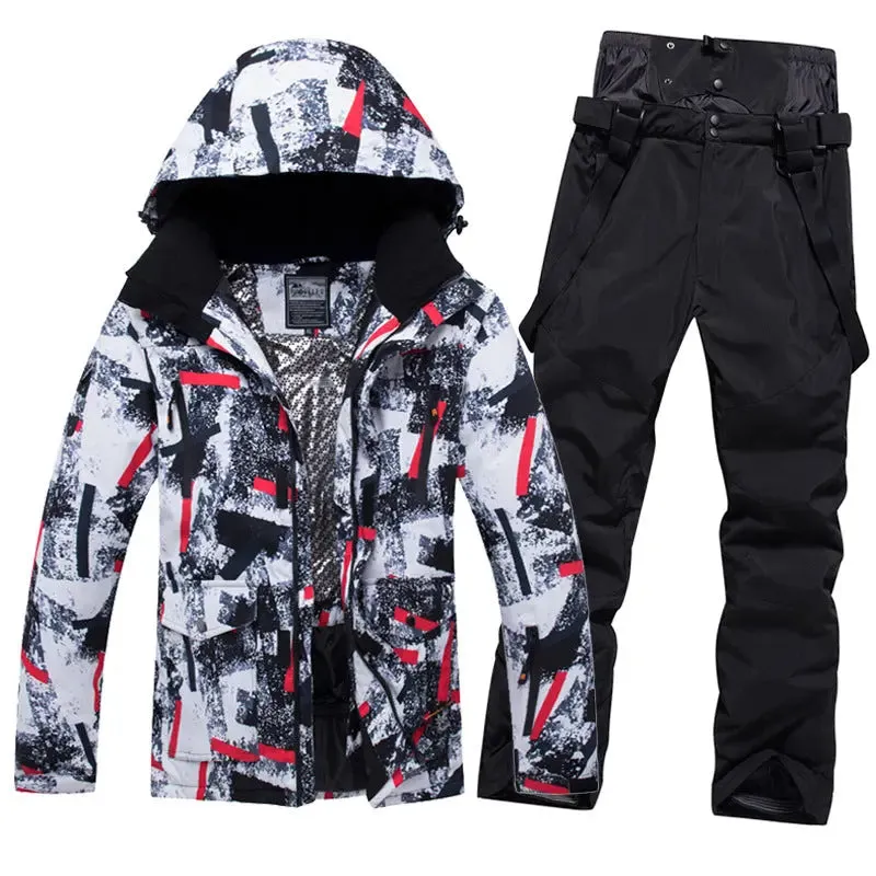 Men's Ski Suits Waterproof Winter Snowsuit