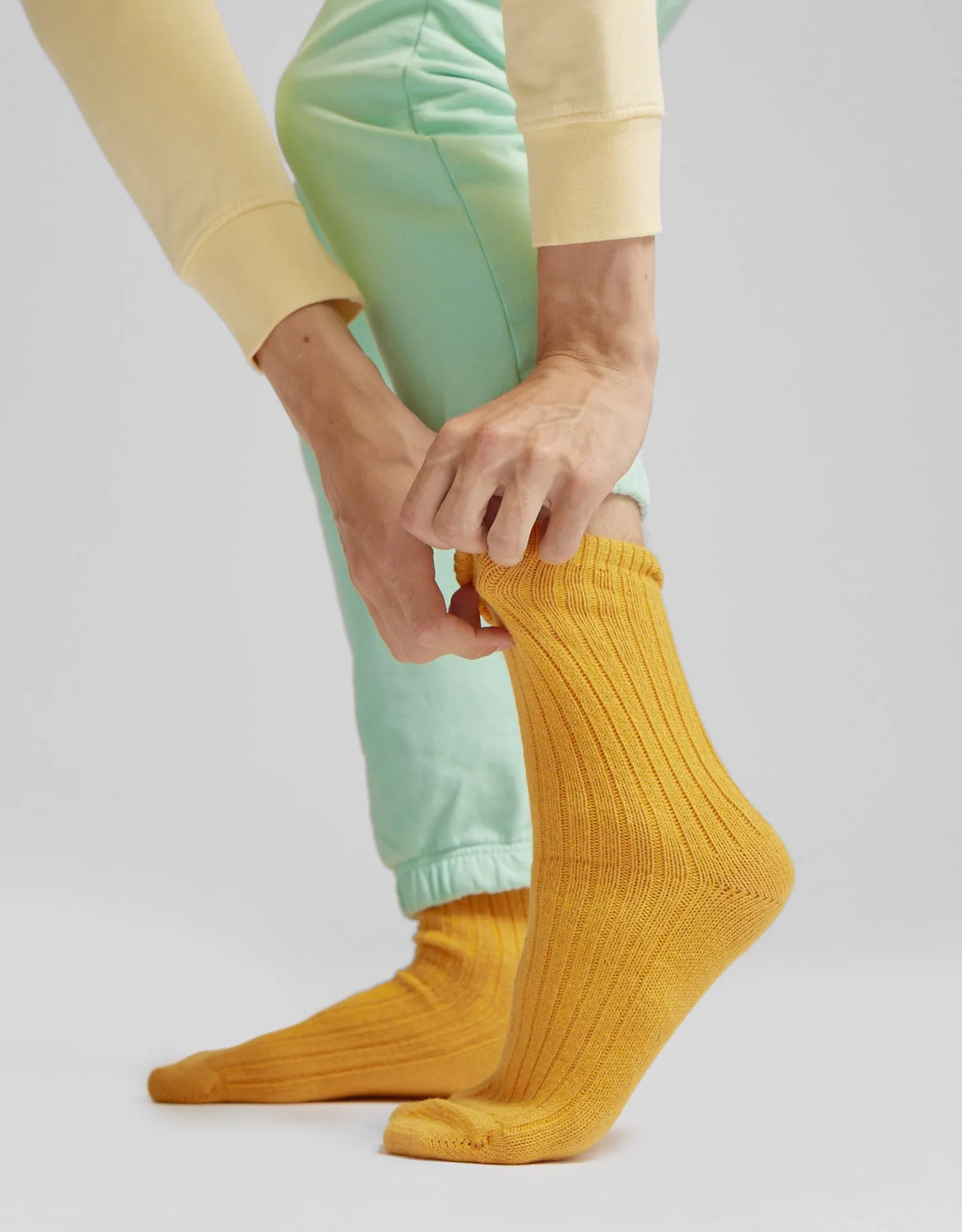 Merino Wool Blend Sock - Ocean Green