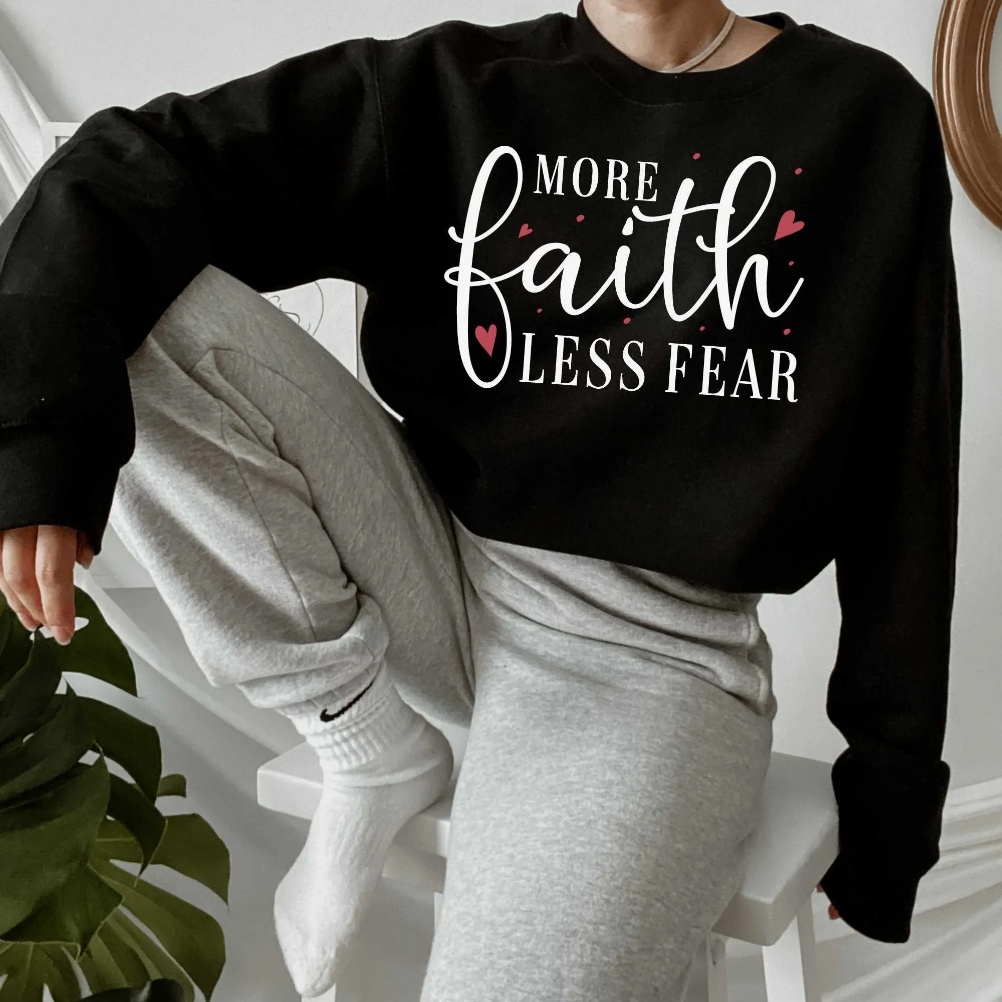 More Faith Less Fear, Faith Based T-Shirts for Women & Teens