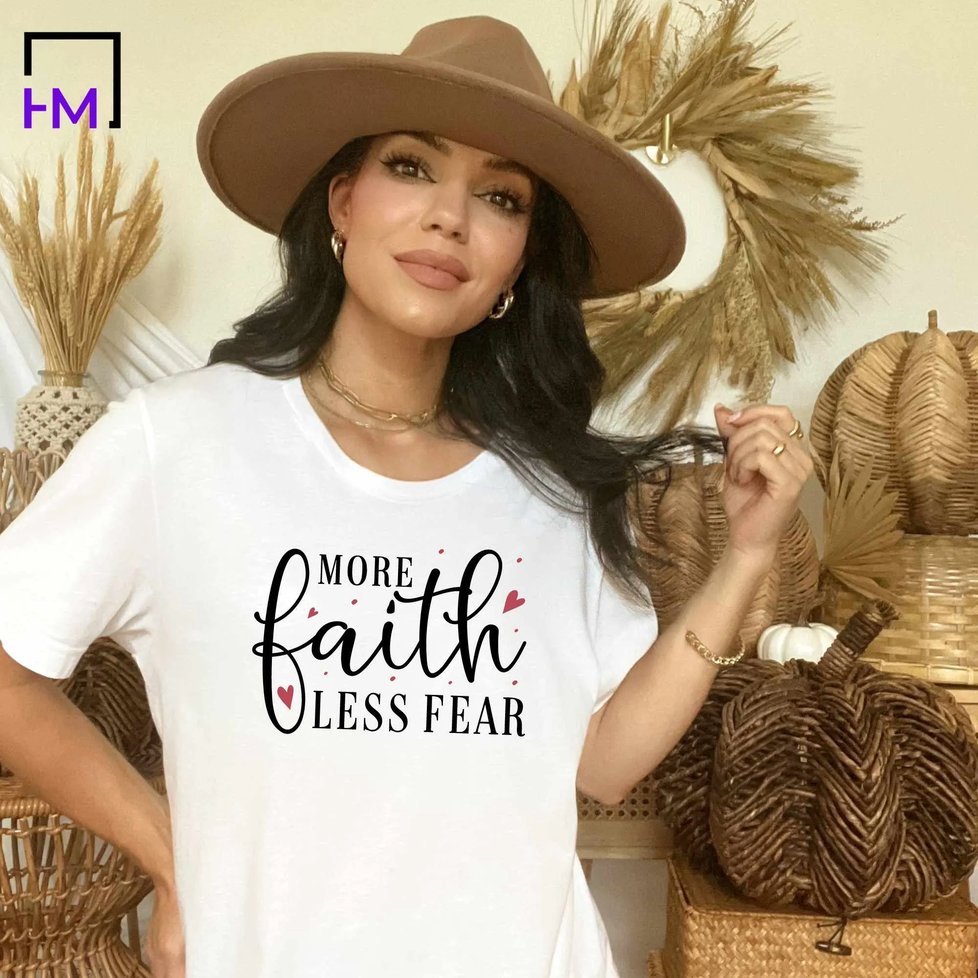 More Faith Less Fear, Faith Based T-Shirts for Women & Teens