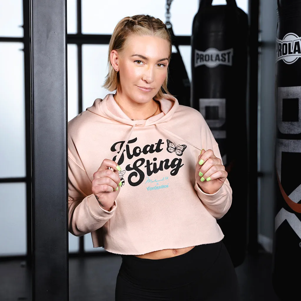 MUHAMMAD ALI FLOAT & STING WOMEN'S CROP PULLOVER HOODIE