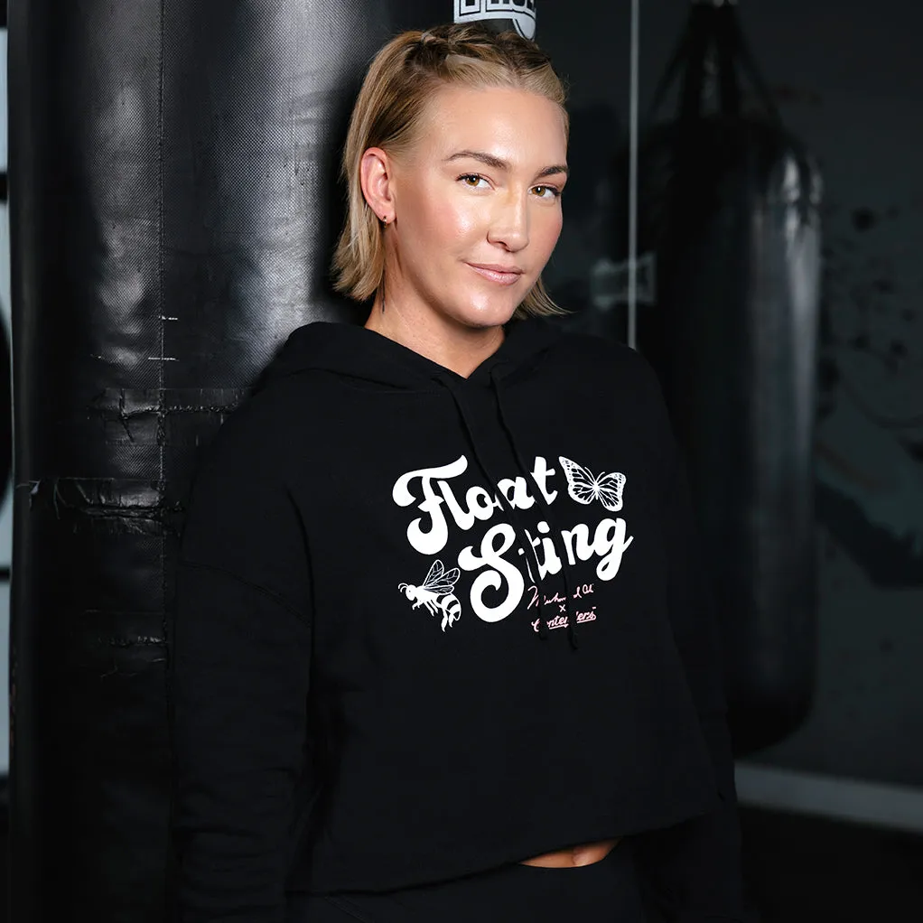 MUHAMMAD ALI FLOAT & STING WOMEN'S CROP PULLOVER HOODIE