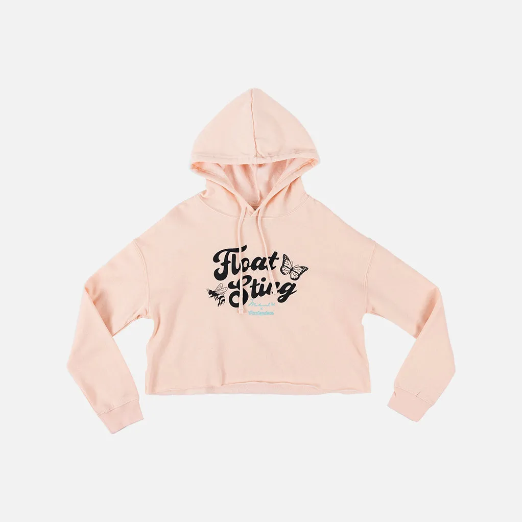 MUHAMMAD ALI FLOAT & STING WOMEN'S CROP PULLOVER HOODIE