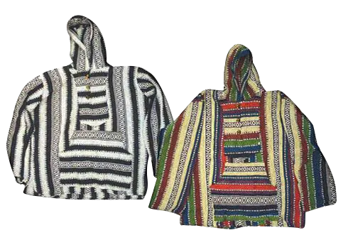 Multicolored Cotton Baja Hoodie Jacket