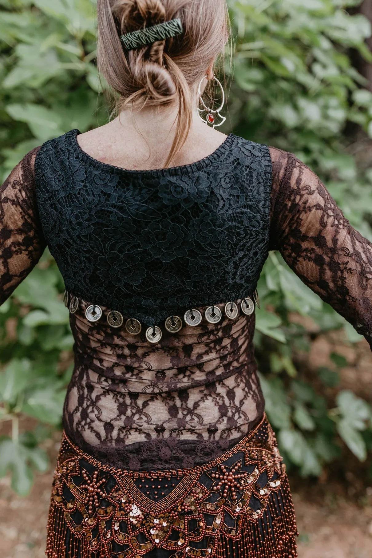 Nomadia Coin Vest - Black Lace